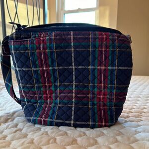 Vera Bradley Plaid Shoulder Bag - Navy, Red, Green